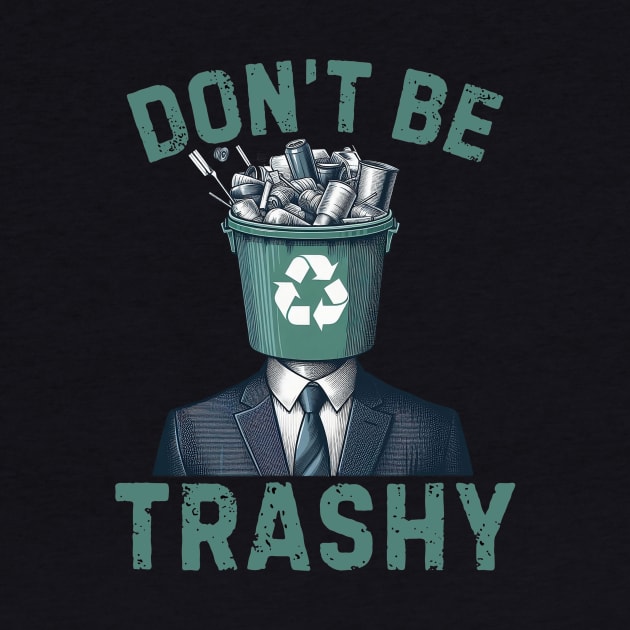 Dont Be Trashy - Funny Earth Day by KawaiiFoodArt